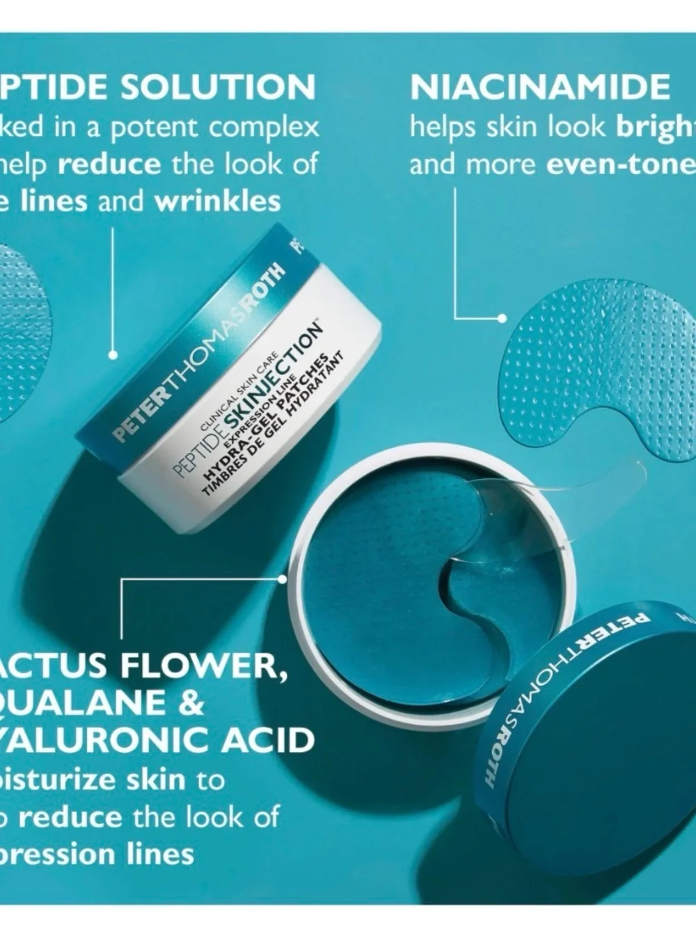 Peter Thomas Roth Hydra-Gel Eye Patches - Teal and Pink Packaging